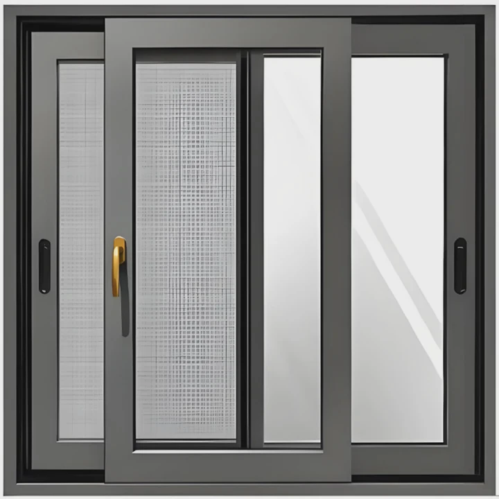 Powder Coated Aluminum Sliding Louver Window Gray
