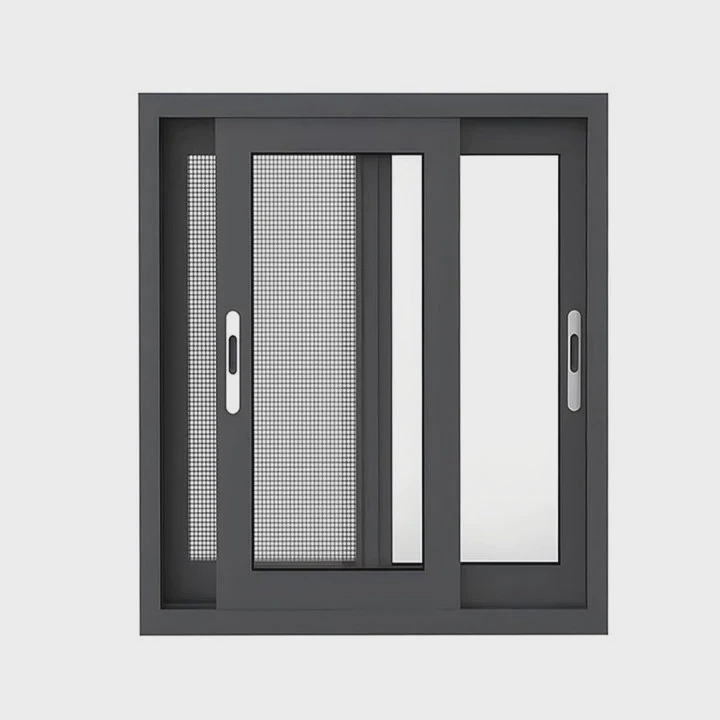 Soundproof Aluminum Sliding Window Double Glazed