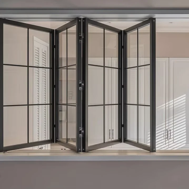Double Glazed Aluminum Bi Fold Window Thermal Break