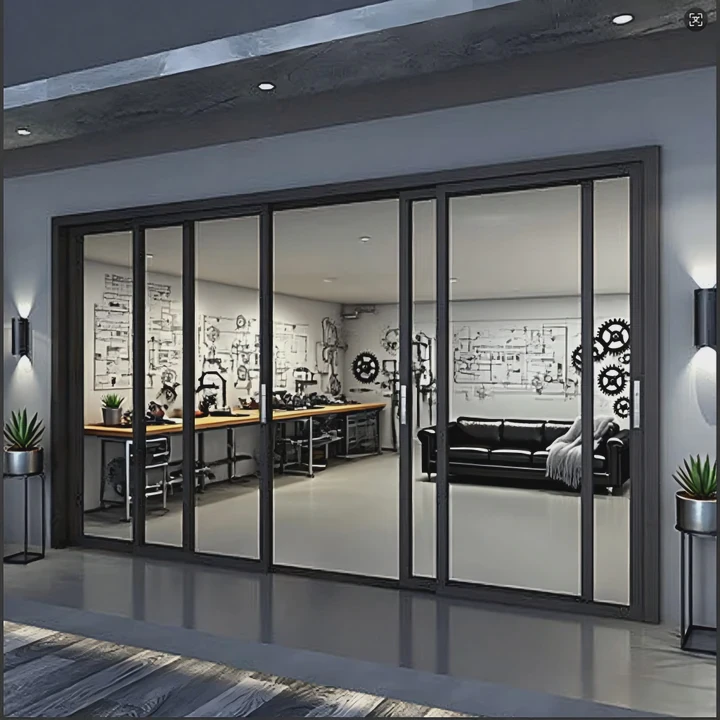 As2047 Aluminum Stacker Sliding Door Commercial Use