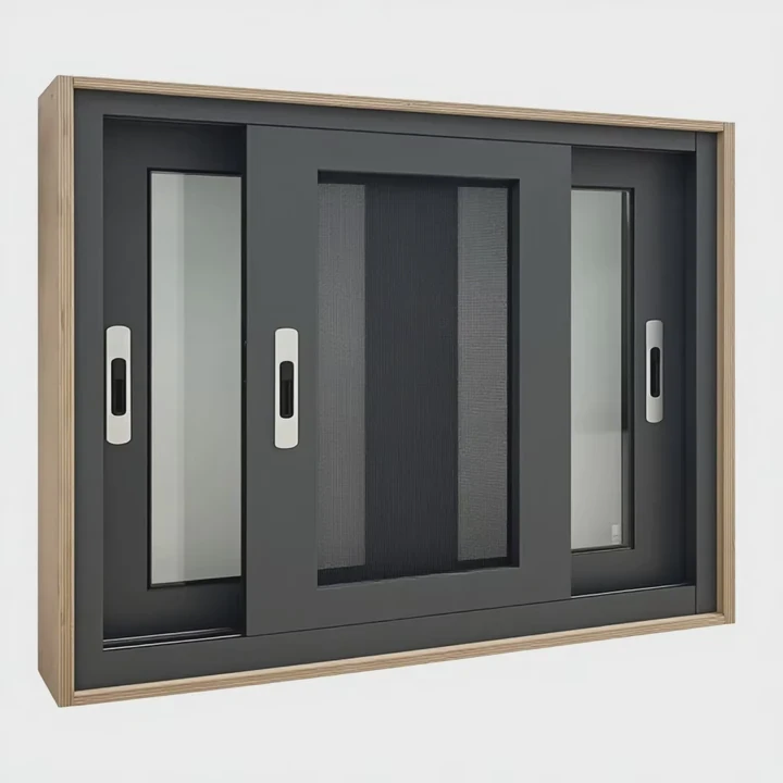 Black Slim Hurricane Impact Aluminum Windows