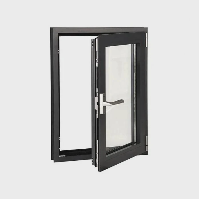 Aluminum Swing Windows With Fixed Glass Panels