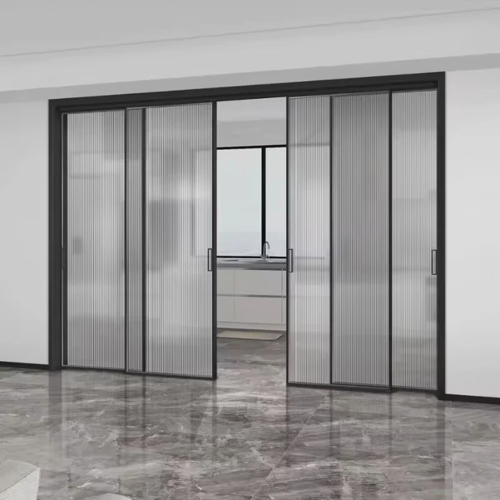 Black Double Glazing Aluminum Frame Windows